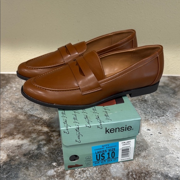 Kensie Shoes - Kensie Tan Leather Loafers